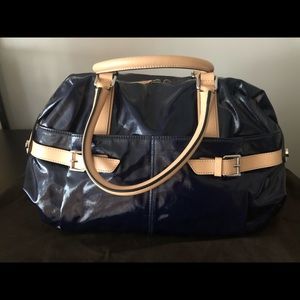 Tod’s Navy Coated Canvas G-Line Sacca Satchel Bag